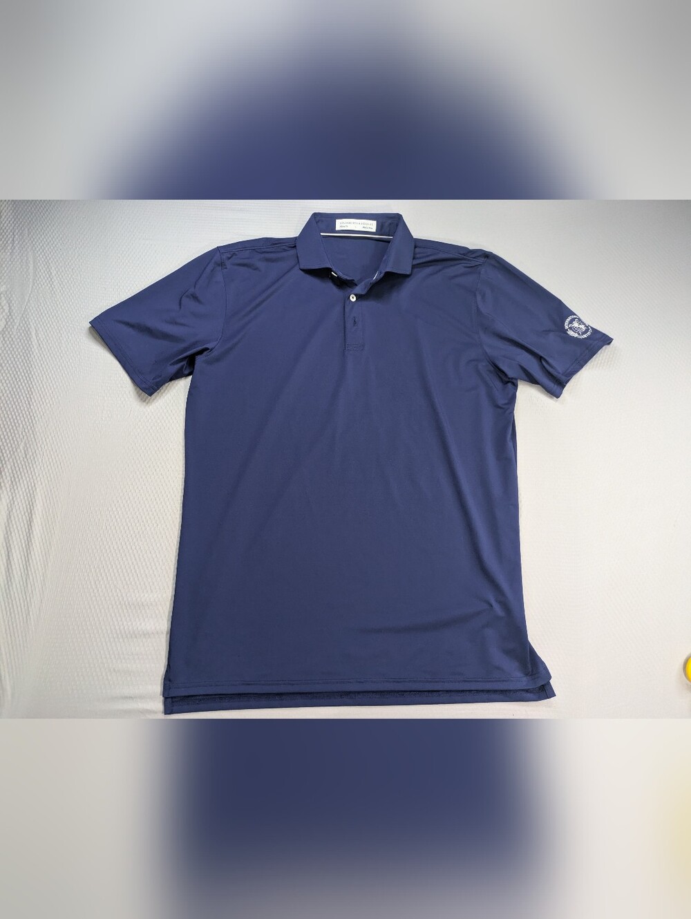 Holderness Bourne Tailored Fit Golf Polo Shirt Blue L International Country Club - Picture 2 of 8